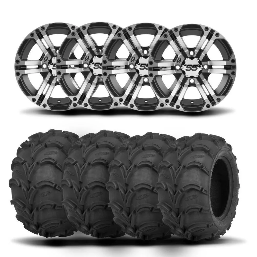 ITP SS212 14" Machined Black Wheels And Mud Lite Tires [28x12-14] - Image 4