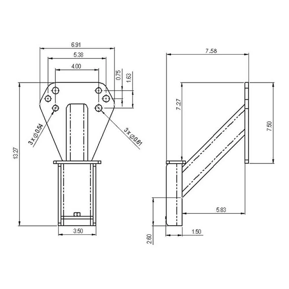 Rigid Hitch (RHSC-30) Trailer Stake Pocket-Mounted Spare Tire Carrier - Made in USA - Image 4